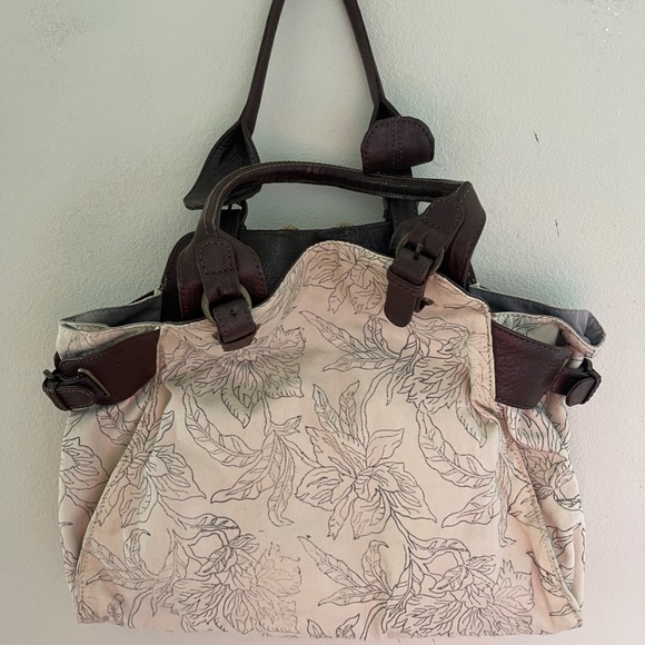 $178! Jasper & Jeera Silk, Leather & Canvas Tote Bag in Pristine Condition - Picture 2 of 13